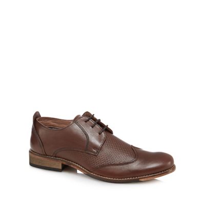 Brown 'Kade' leather Derby shoes